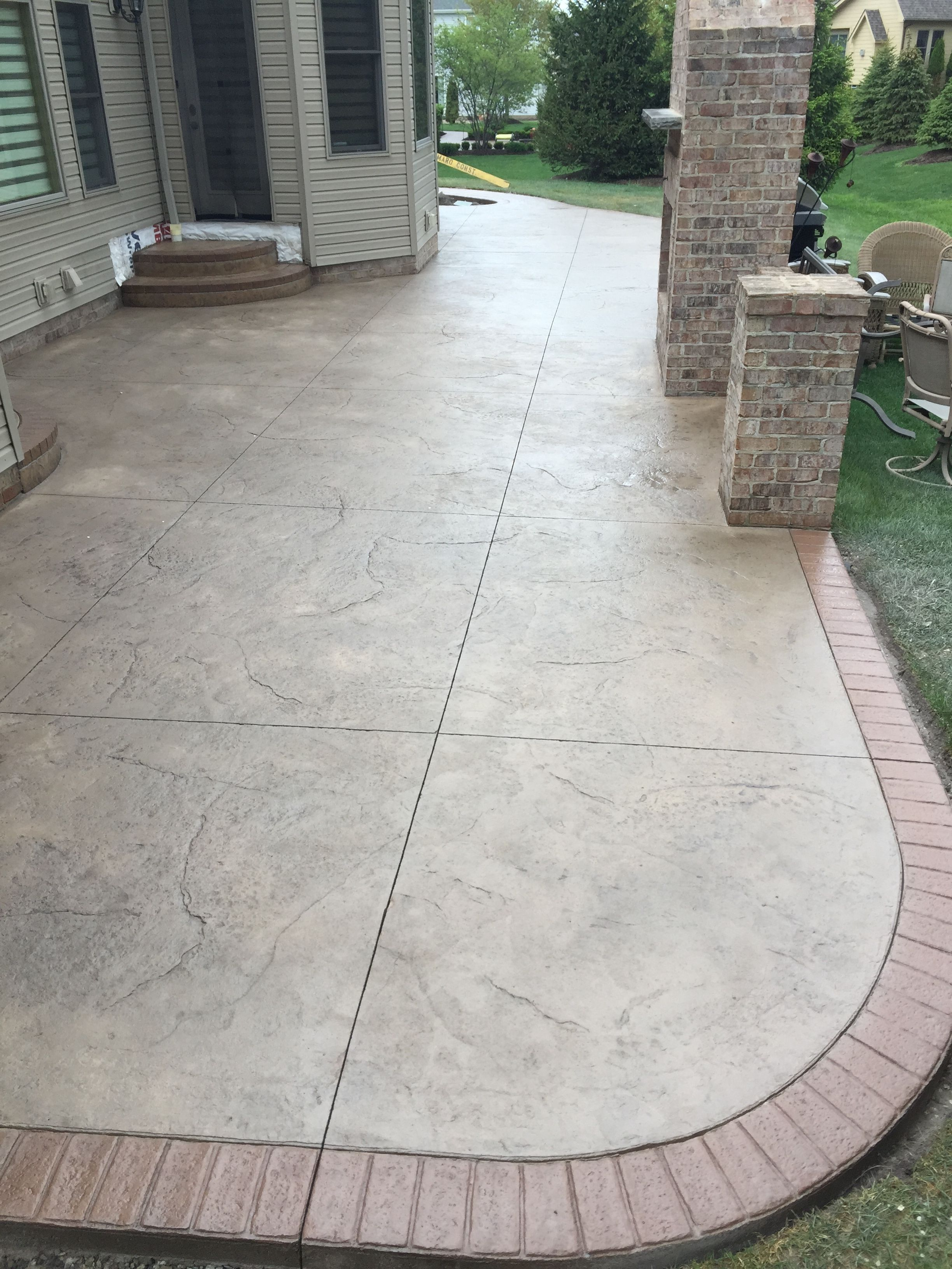 Stamped Patio W 2 Sets Of Landingssteps W Matching Brick regarding dimensions 2448 X 3264