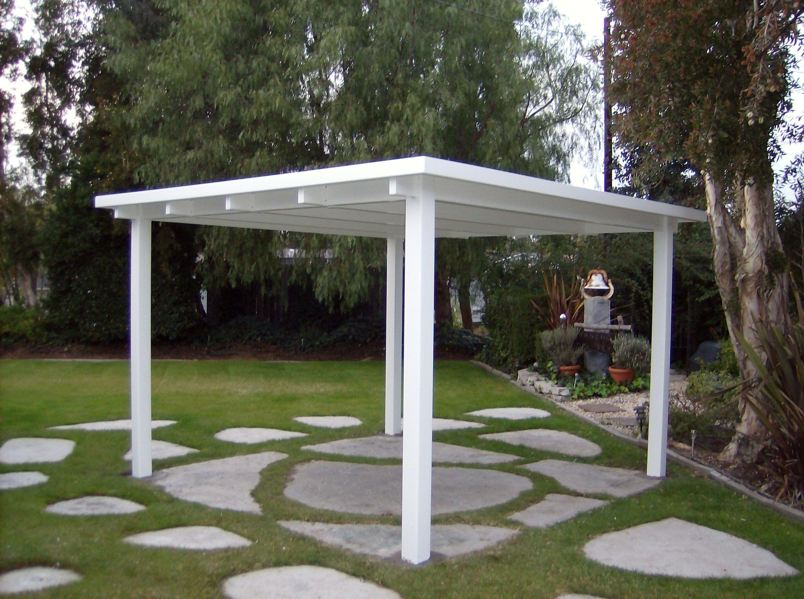 Stand Alone White Vinyl Pergola Vinyl Patio Cover Perfect inside measurements 2576 X 1920