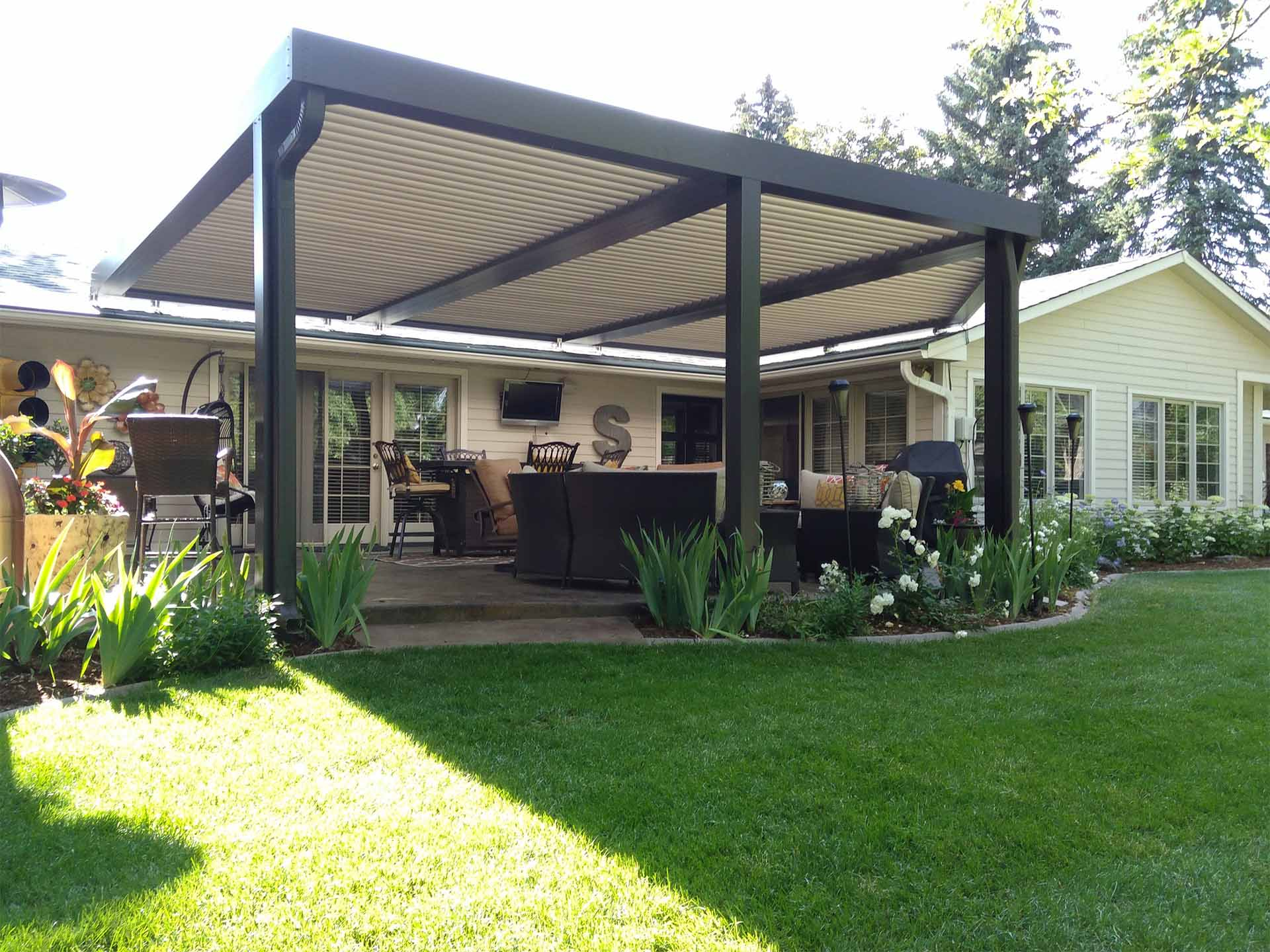 The Benefits Of A Louvered Patio Cover Tnt Home Improvements throughout proportions 1920 X 1440