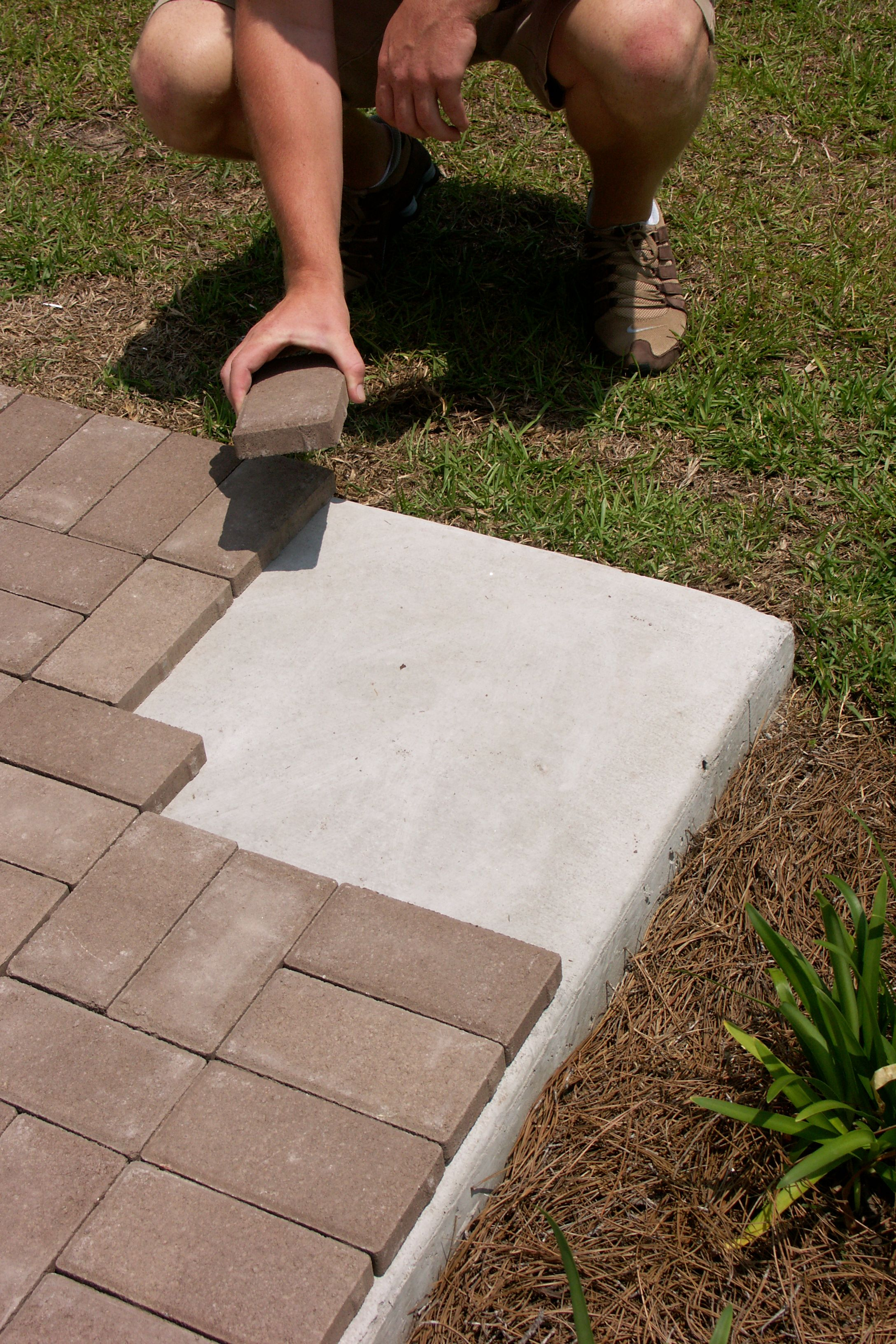 Thin Pavers Landscaping Pavers Over Concrete Concrete with dimensions 2176 X 3264