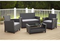 This 4 Piece Outdoor Patio Furniture Set In Grey Resin intended for dimensions 1500 X 1500