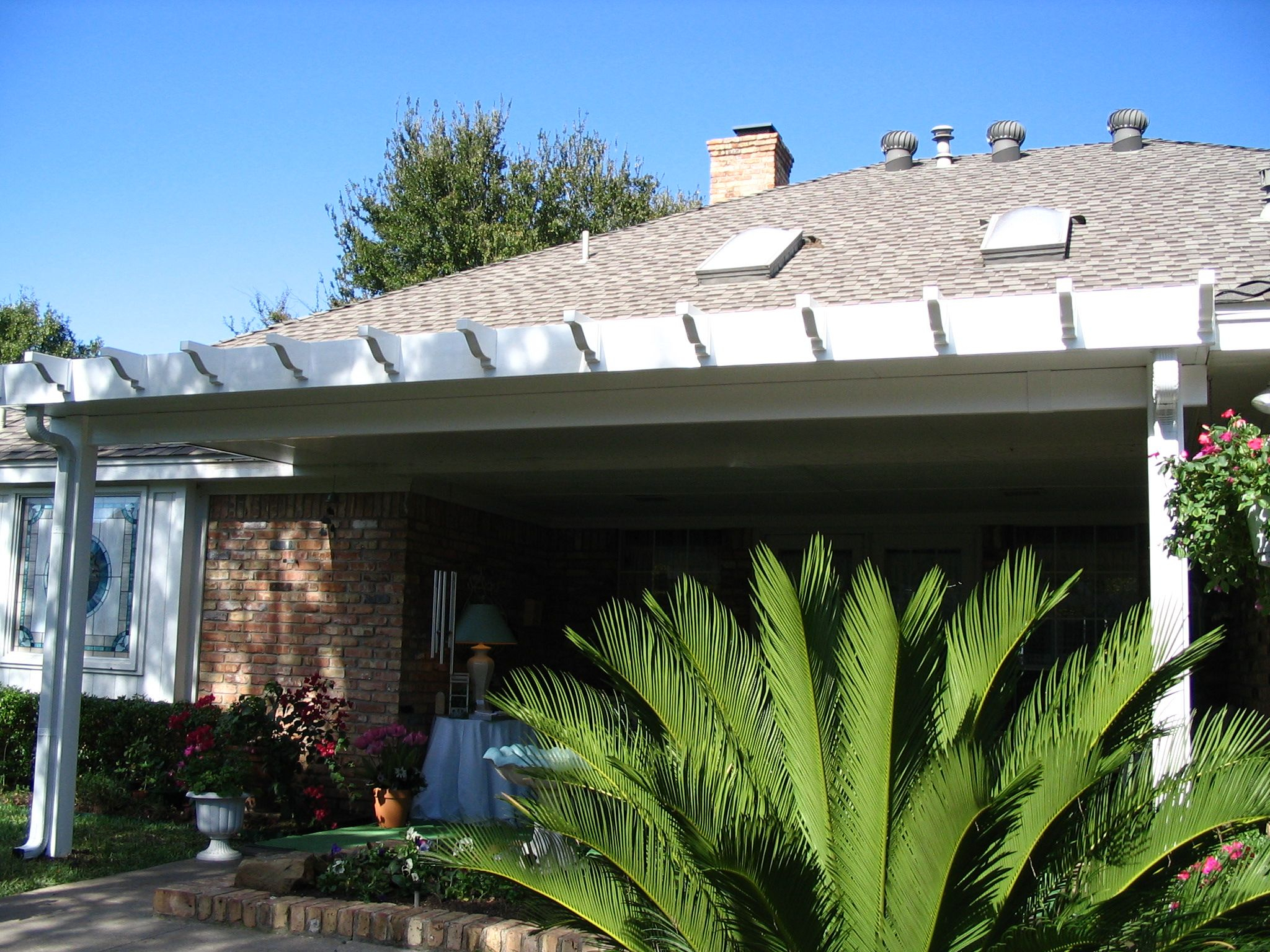 This Aluminum Patio Cover Is Installed With Vinyl Post intended for proportions 2048 X 1536