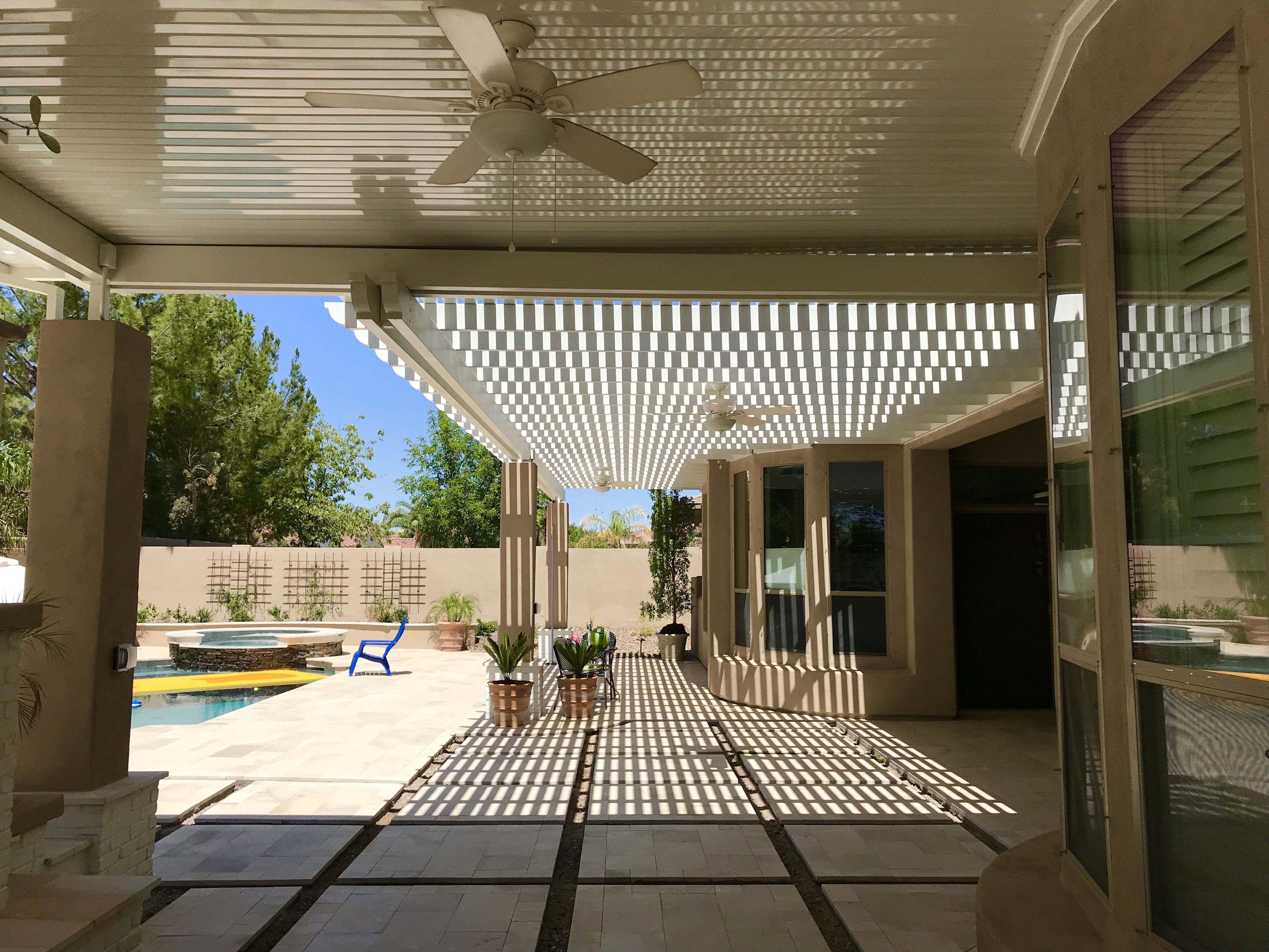 This Combination Of A Solid And Lattice Patio Cover Roof Is with sizing 4032 X 3024