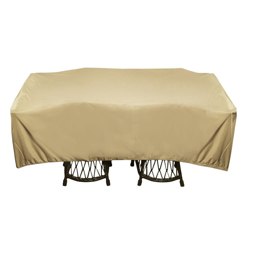 Two Dogs Designs 96 In Khaki Square Patio Table Set Cover throughout sizing 1000 X 1000