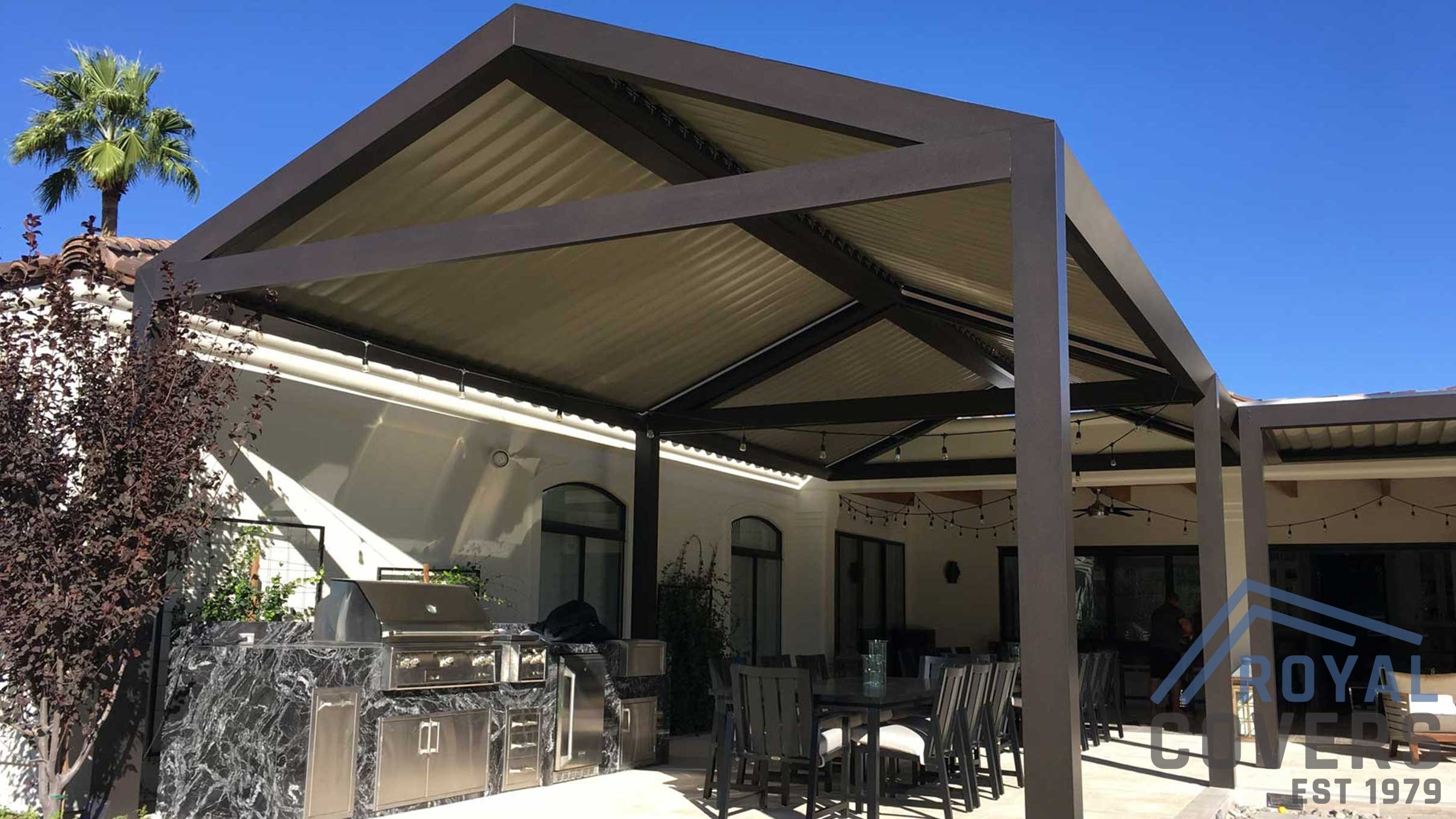 Two Tone Equinox Louvered Roof Installation In Paradise with regard to dimensions 2419 X 1361