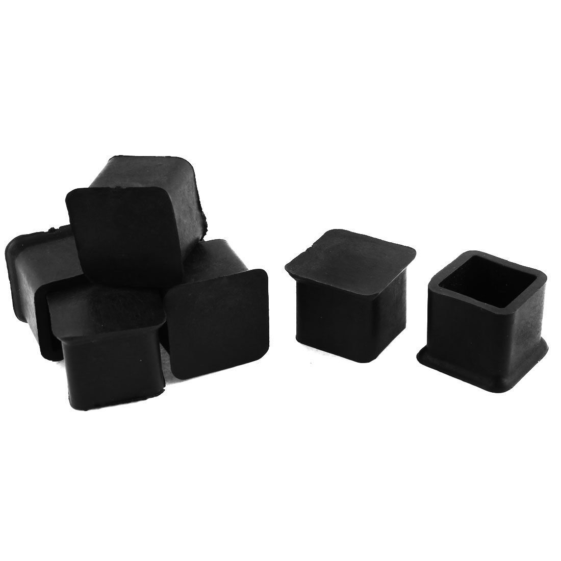 Unique Bargains 20mm X 20mm Square Rubber Chair Table Leg End Caps Furniture Foot Covers 7 Pcs Walmart with regard to measurements 1100 X 1100