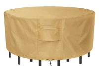 Us 3279 20 Offranton Sunkorto Patio Table Cover Waterproof Wear Resistant Patio Furniture Chair Covers 60 Inch Diameter Light Brown In Tablecloths throughout size 1000 X 1000