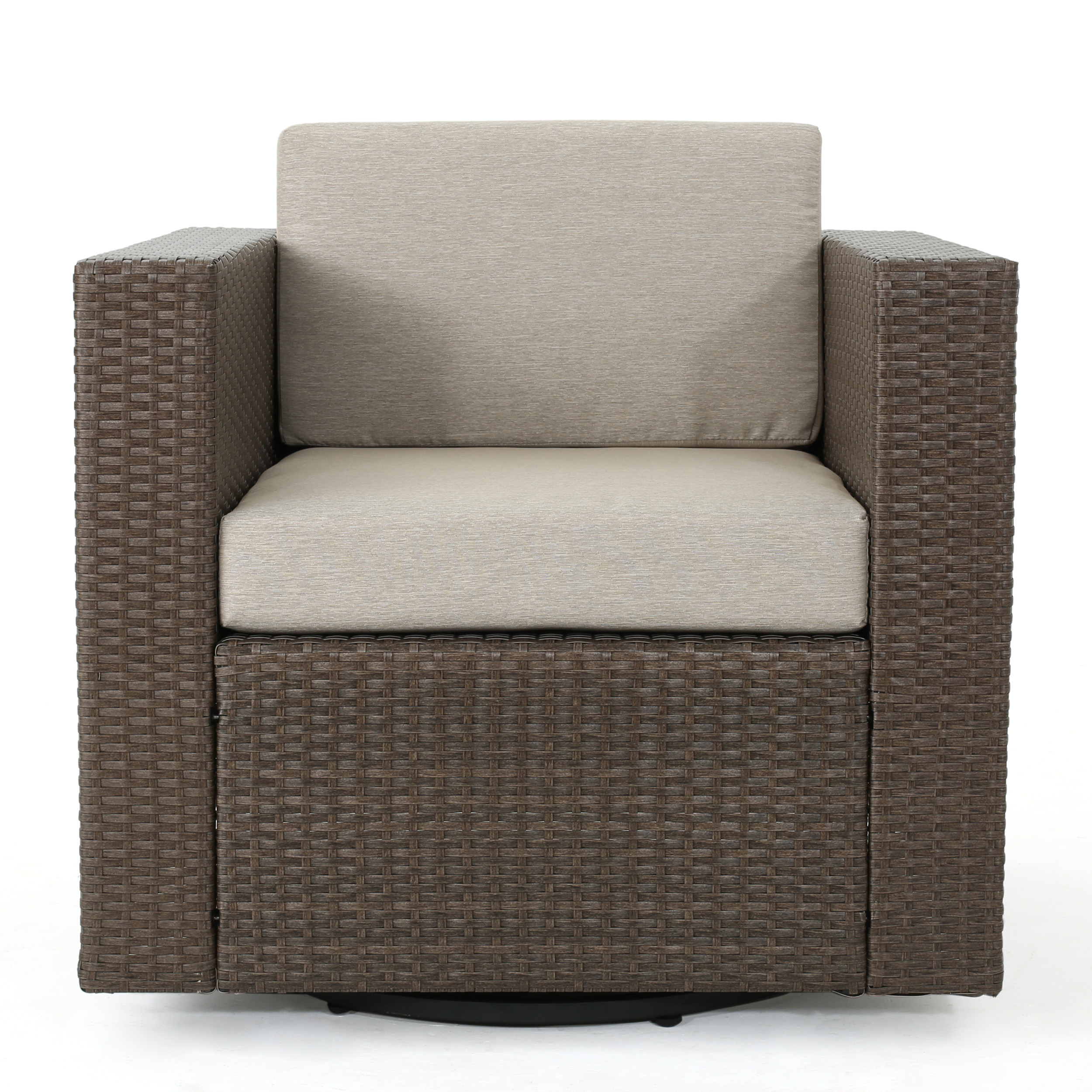 Venice Outdoor Wicker Swivel Club Chair With Water Resistant Cushions within measurements 2500 X 2500