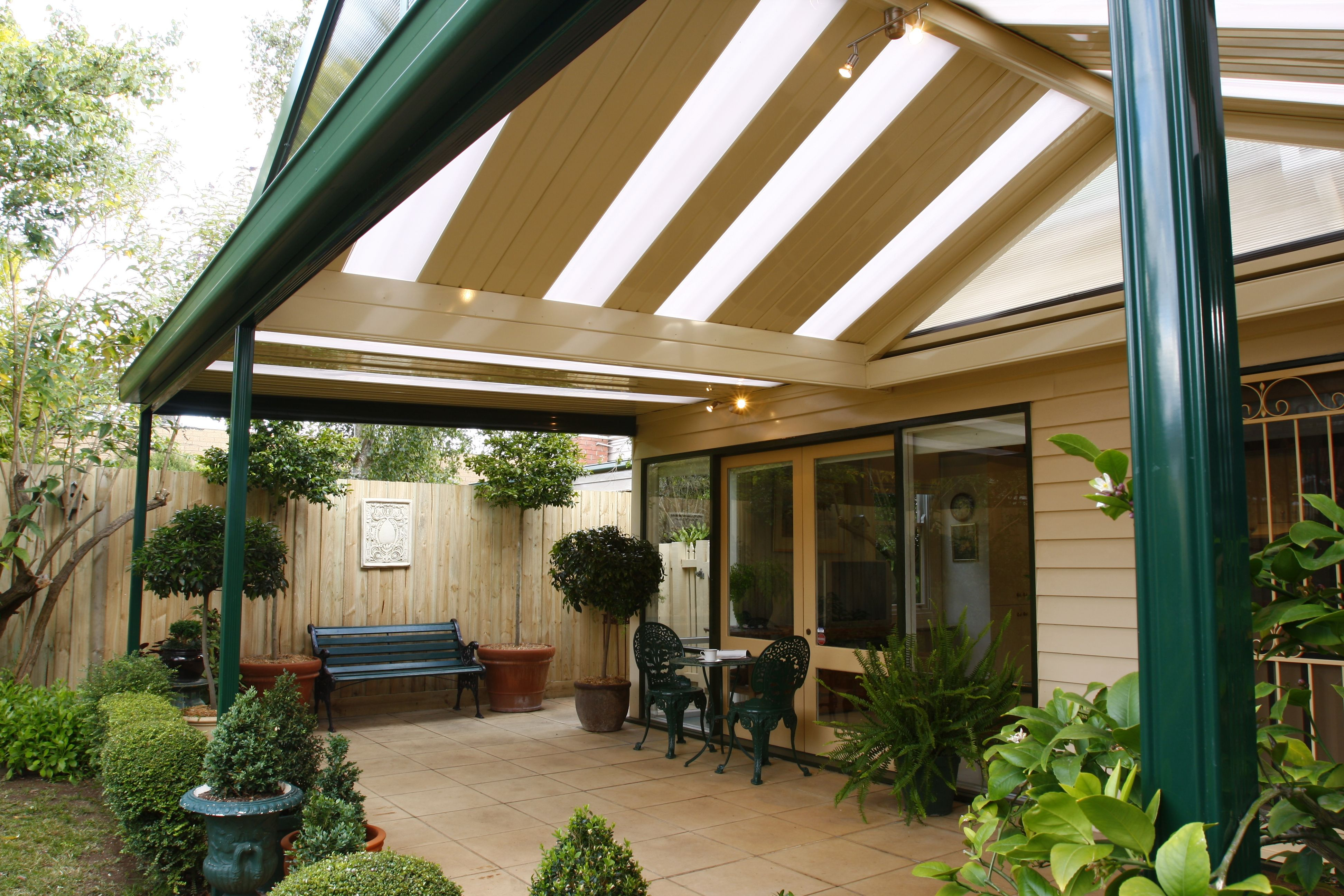 Verandah Featuring Colorbond Frame And Roofing With throughout size 3888 X 2592