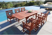 Vifah Malibu Eco Friendly 7 Piece Outdoor Hard Dining Set pertaining to proportions 3000 X 3000