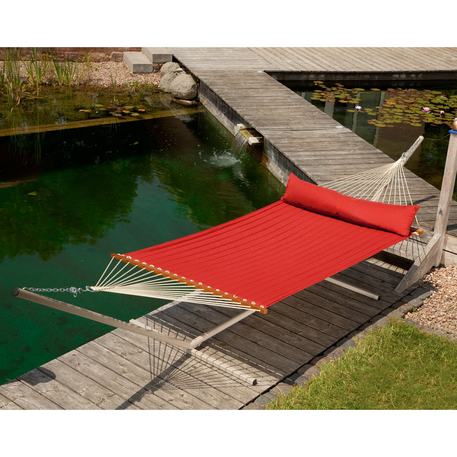 Weather Resistant Quilted Kingsize Spreader Bar Hammock La regarding sizing 1600 X 1600