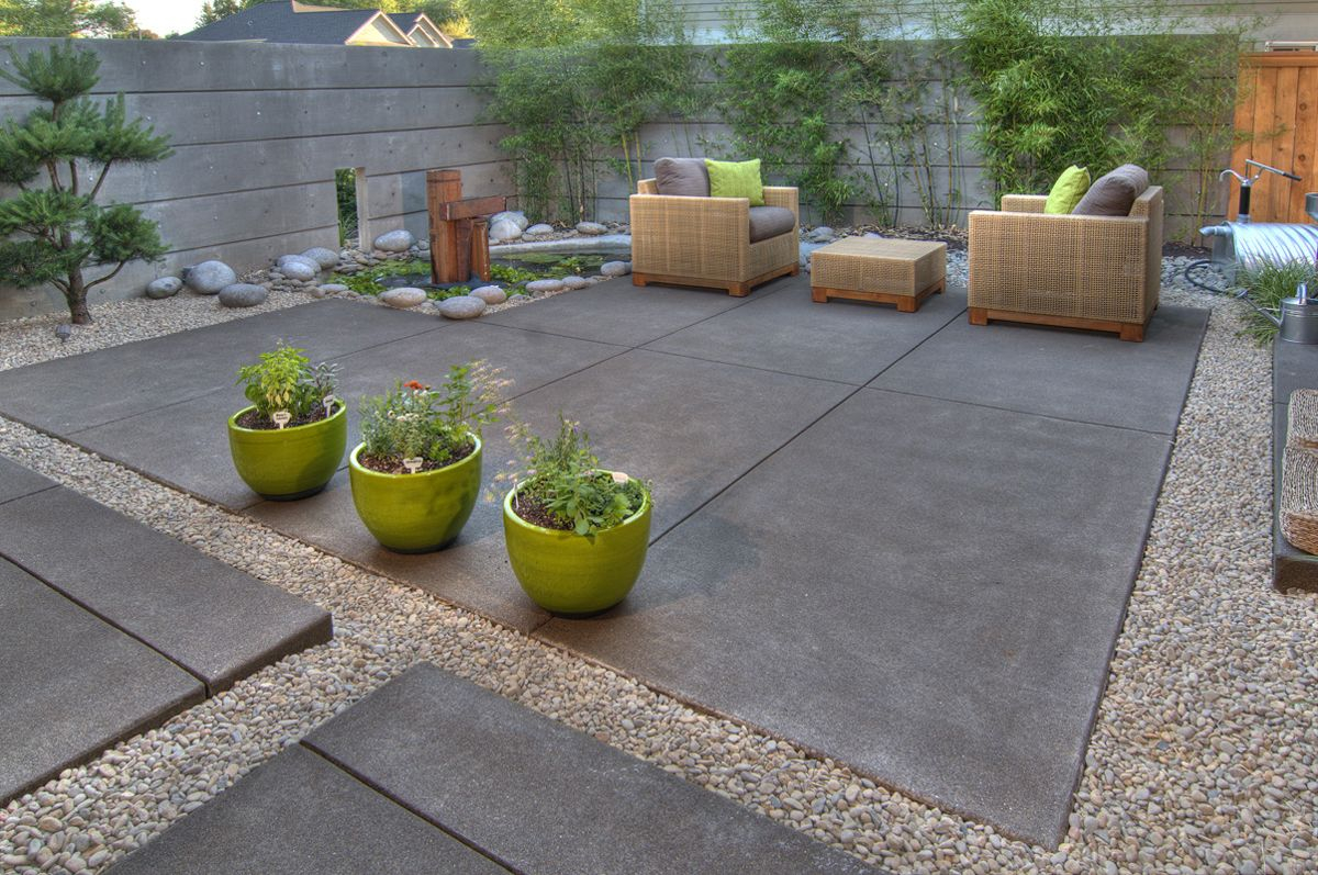 While Contemporay This Backyard Patio Is Low Water Low with regard to sizing 1200 X 797