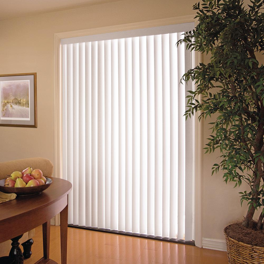 White 35 In Pvc Vertical Blind 78 In W X 84 In L with proportions 1000 X 1000