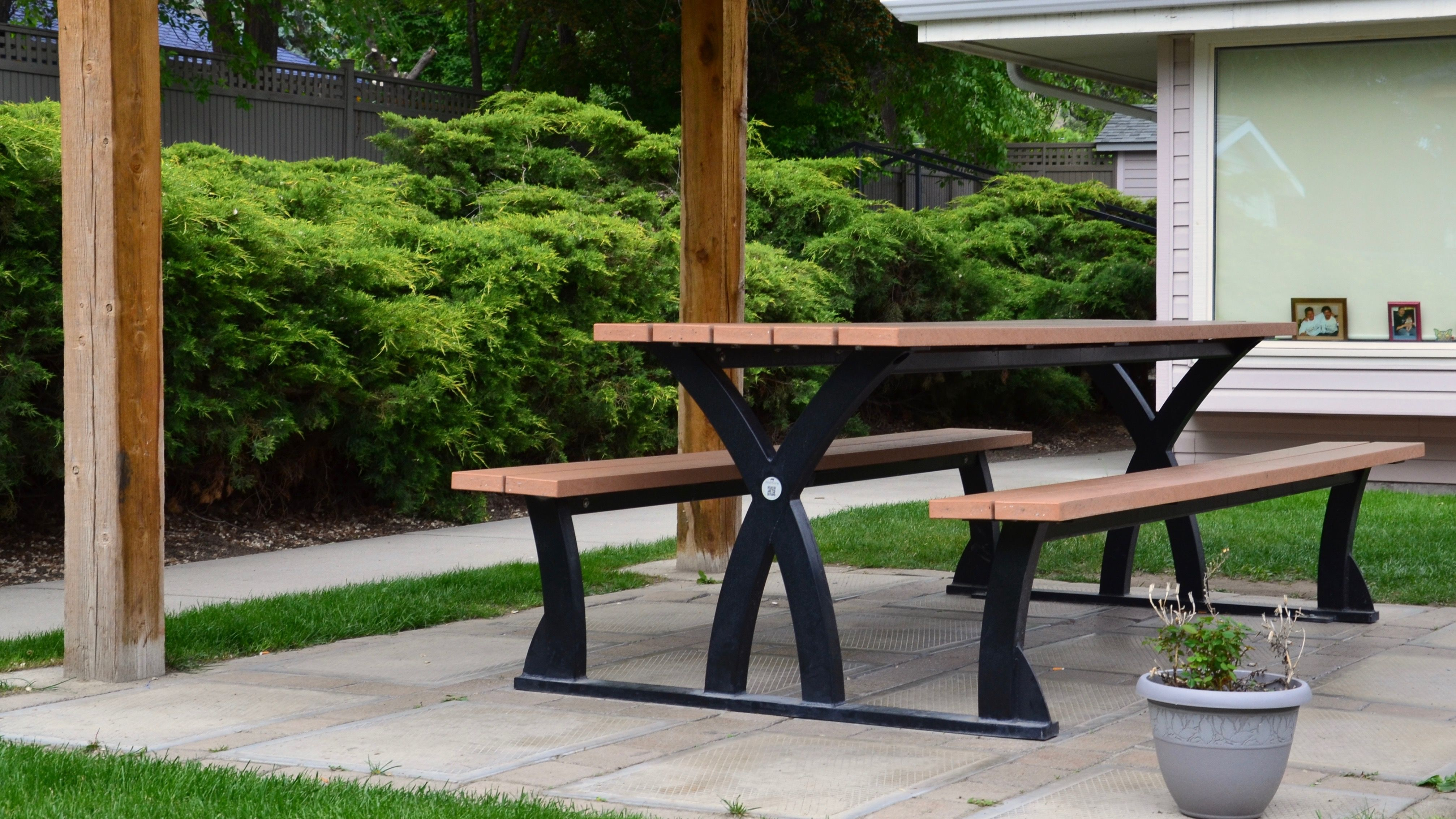 Wishbone 8 Ft Parker Picnic Table At Braemore Lodge In intended for sizing 4029 X 2266