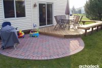 Wood Deck With Brick Patio In Lake Zurich Illinois Outdoor in measurements 1398 X 1049