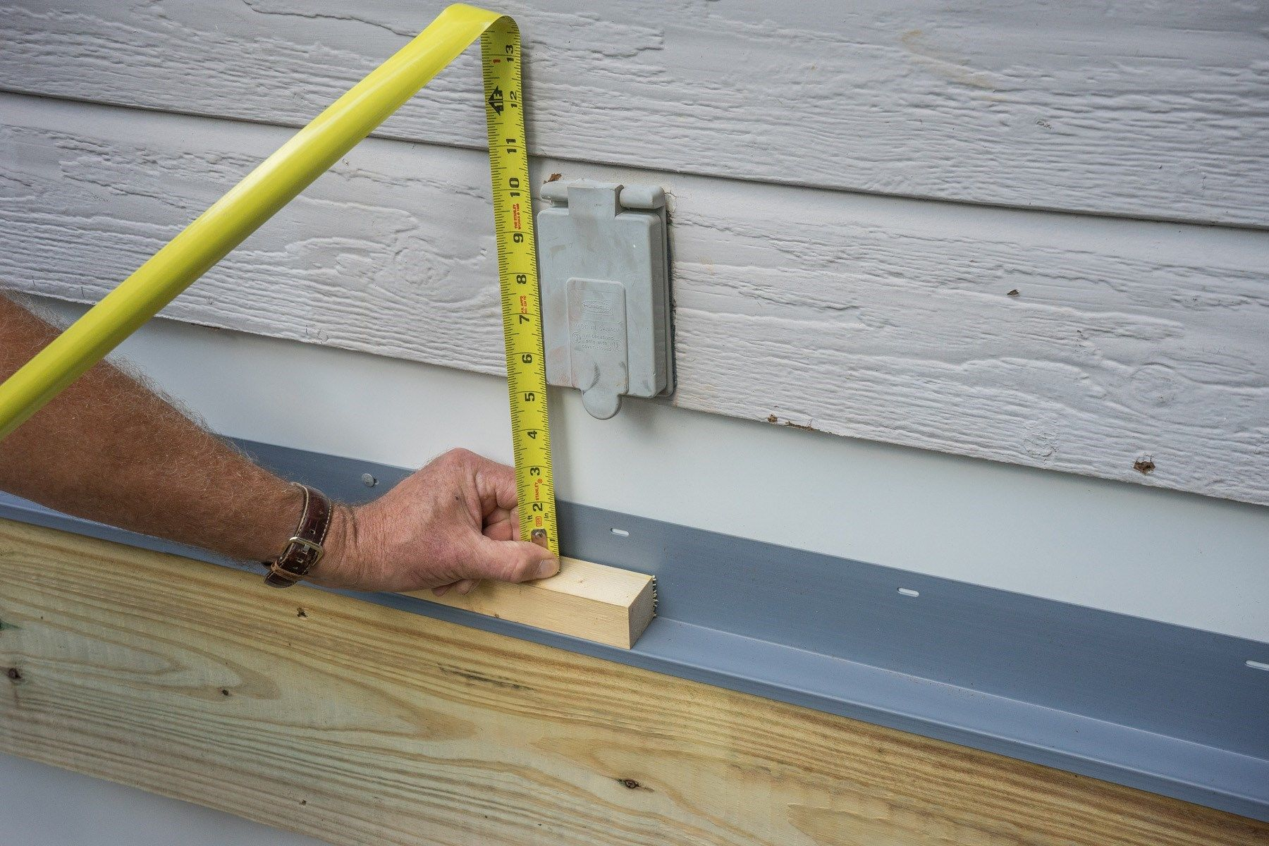 Wood Siding Meets Concrete Home Improvement Stack Exchange regarding dimensions 1800 X 1200
