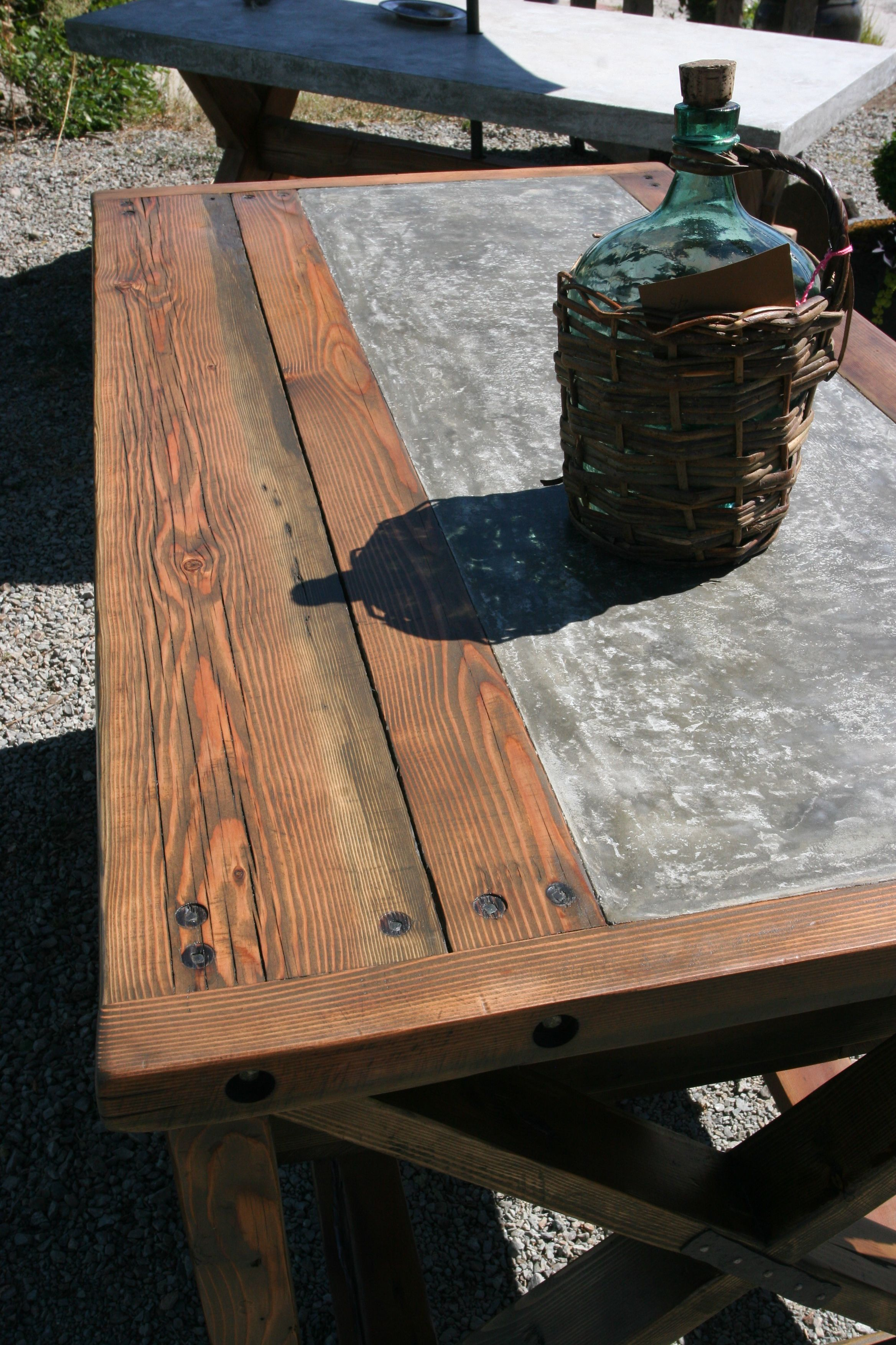 Wood Table With Concrete Inlay Concrete Table Concrete regarding size 2336 X 3504