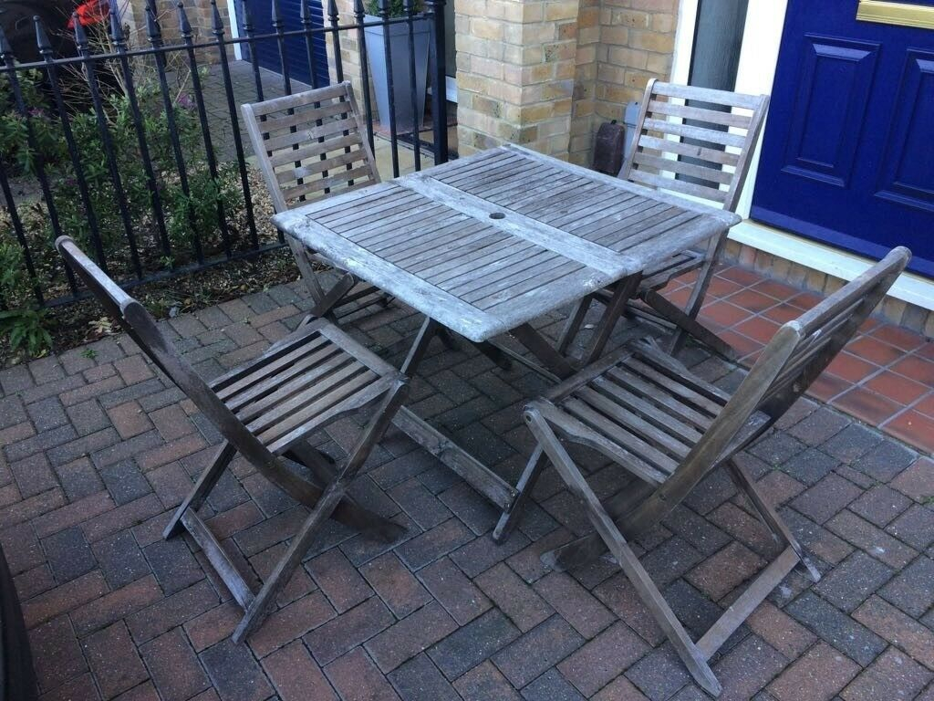 Wooden Garden Table With 4 Chairs In Chatham Kent Gumtree with regard to sizing 1024 X 768