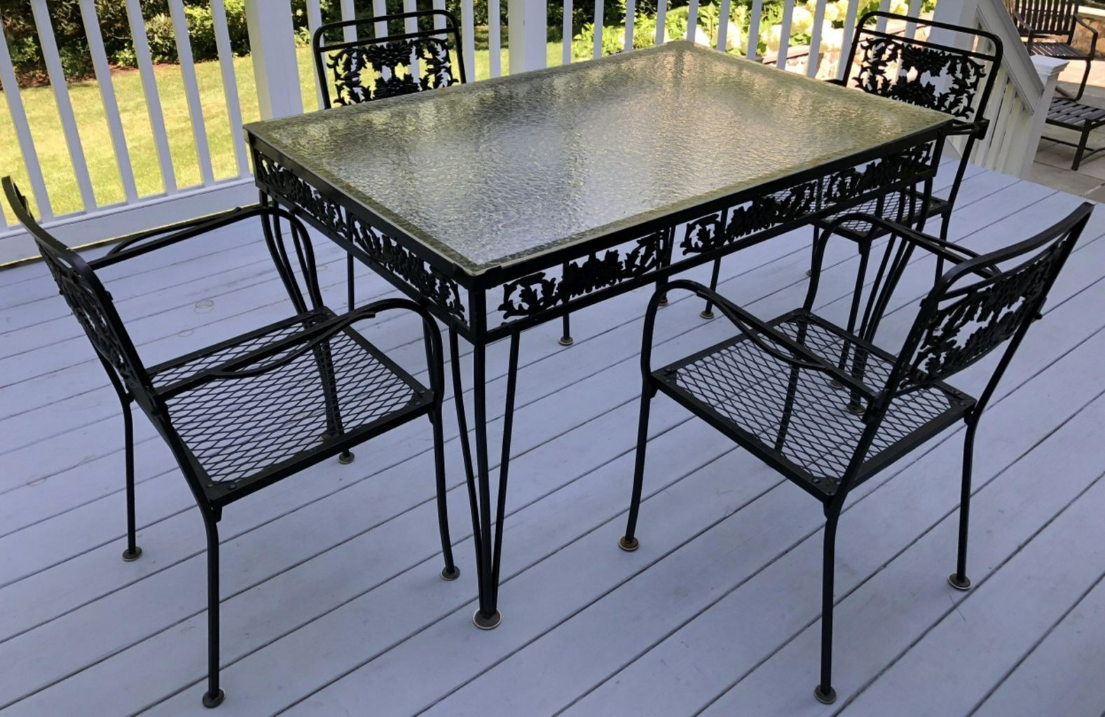 Wrought Iron Patio Table And 4 Chairs Crazymbaclub inside dimensions 1577 X 1024