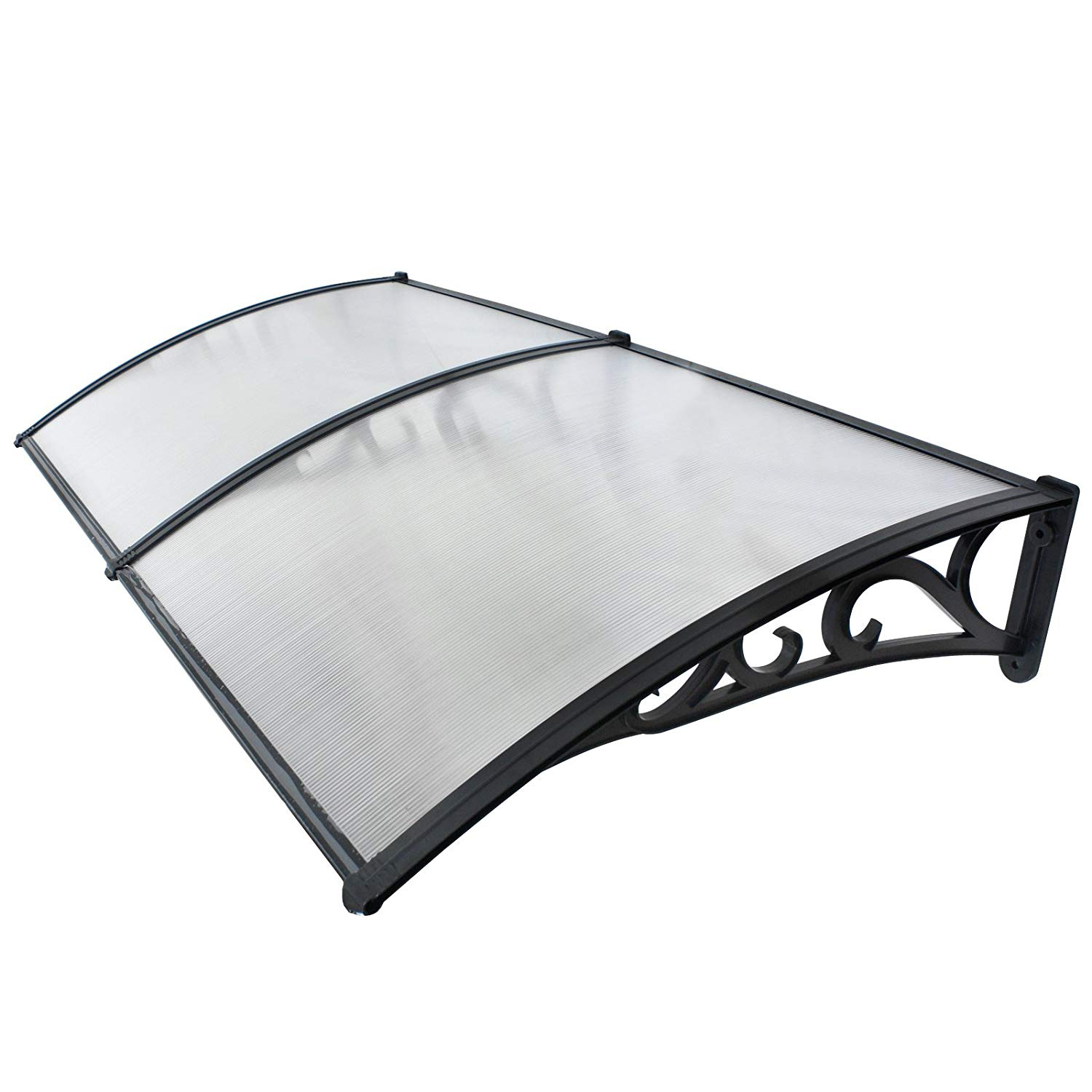 Zeny 40x 80 Window Awning Diy Overhead Polycarbonate Door Canopy Decorator Patio Cover With Black Bracket in sizing 1500 X 1500