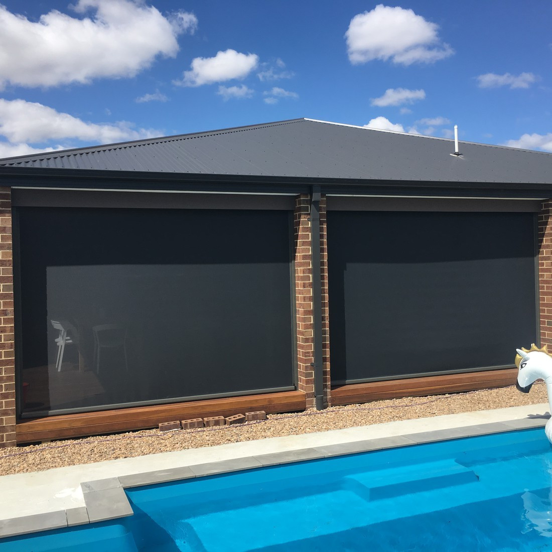 Ziptrak Patio Blinds Latrobe Valley Shade Sails throughout measurements 1100 X 1100